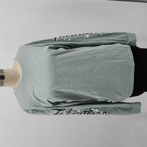 Talentless Faded Olive Airbrush Long Sleeve T-Shirt Men Size M